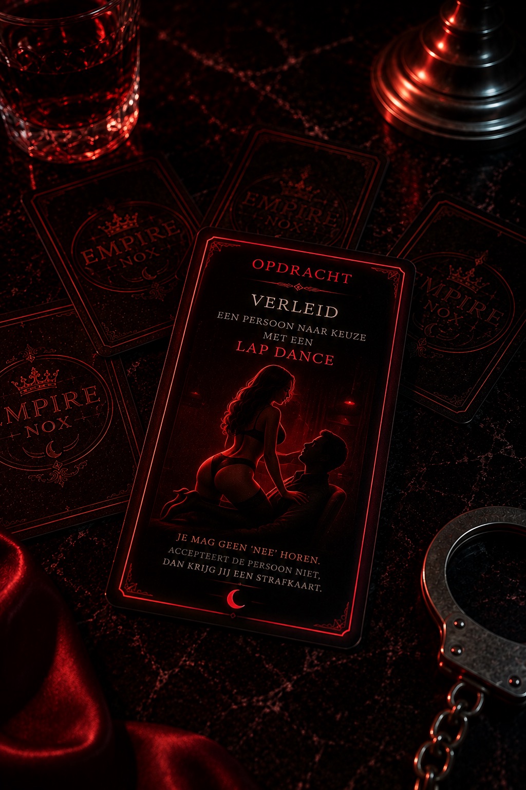 Empire Nox opdrachtkaart onder rood licht